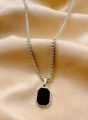 Sleek Black Pendant. 