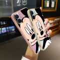 YIWESAN Case For Redmi 10 Prime Case Cartoon Mickey Mouse Side Design Phone Case Square Edge Pattern Silicone Softcase Luxury Plating Casing Full Cover Camera Shockproof Protection Cases. 