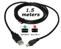 5 Pin Mini USB Cable, Extra Long USB Type-A to Mini-B 5-pin USB Tethering Cable for  External HDDS/Camera/PS3 Controller, Digital Camera, MP3 Player -Black. 