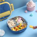 Tedemei original stainless lunch box 2 Grid/Compartments with spoon air tight lunch box. 