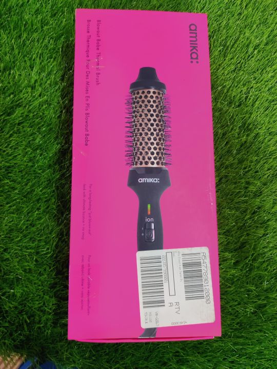 Amika Blowout Babe Thermal Ionic Hairbrush Hair Straightener (USA Imported)