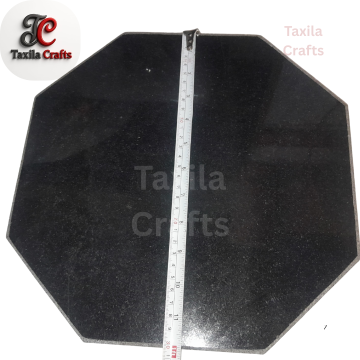 Granite Roti Taxila Crafts 12 Inch Granite Stone Roti Board with Wooden Rolling Pin ...