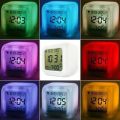 Dice Table Alarm Clock (Colorful) Digital Alarm Thermometer Night Glowing Cube 7 Colors Clock LED Change LCD for Bedroom Child Kids Alarm Clock Stocking Stuffers for Kids, Easy Setting Digital Travel Large Display Time-Date-Alarm Snooze, Bedrooms. 