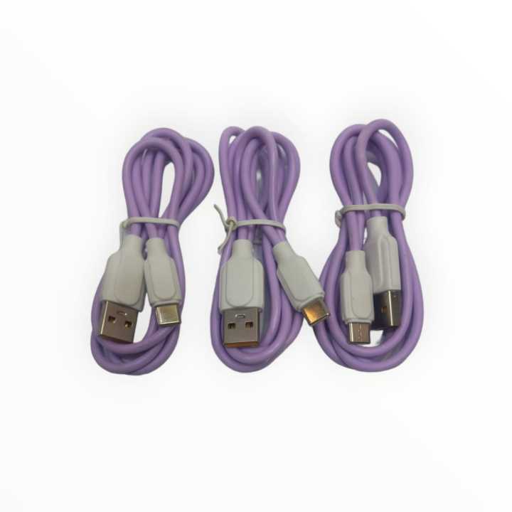 Get Fast Charging Type C Cable in Purple | Buy 1, Get 1 Free | High-Quality Wire for Data Transfer | Best Selling Product