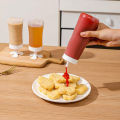 210/350Ml Upside Down Squeeze Sauce Bottle Ketchup Squeeze Bottle Transparent Plastic Sharp Mouth Food Grade Empty Bottle Kitchen Seasoning Tool 1Pcs. 