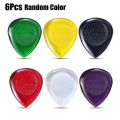 6Pcs Fashion 1/2/3mm Guitar Picks Fast Picking Stubby Electric Bass Guitar Pick ABS Guitar Accessories. 