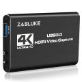 ZasLuke Game Capture Card3.0 Audio Video with HDMI Loop-Out 1080P 60FPS Live Streaming HDMI Capture. 