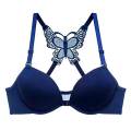 Sexy Butterfly Style Push-Up Bra for Women – Front Open, Padded, Available in Skin Blue & Purple Colors. 