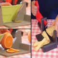 Apericoupe | Kitchen Gadget [Safety and Easy ]transche sans effort Vegetable or meat slicers Note random color will be deliver. 