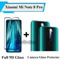 Xiaomi Redmi Note 8 Pro Full Black 9D5D6D10D11D21D Tempered Glass Screen Protector Full Glue Edge To Edge + Camera Flexible Gorilla Glass Protector For Xiaomi Redmi Note 8 Pro. 