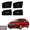 High Quality Honda City 2021-2023 Car Window shades | Sun shades fabric | Car black sun shades window with logo. 