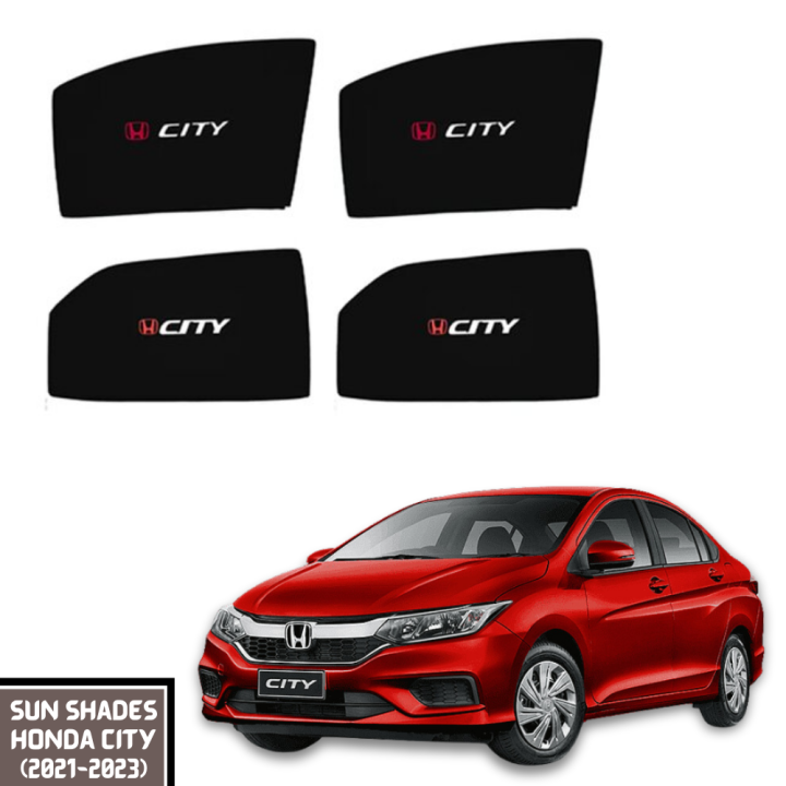 High Quality Honda City 2021-2023 Car Window shades | Sun shades fabric | Car black sun shades window with logo
