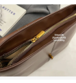 Elegant Black Suede and Leather Shoulder Bag for Women – Gold Chain Strap, Vintage Clasp Closure, Luxe Texture, Spacious Design – Perfect for Office, Travel, Brunch, or Evening Occasions.. 