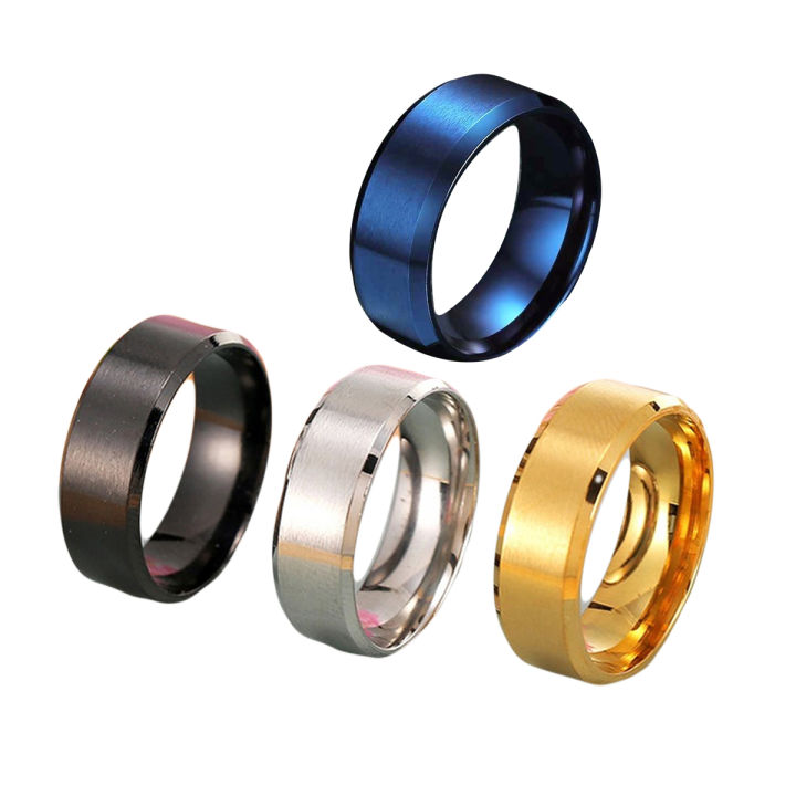 Pack%20Of%204%20Titanium%20Band%20Rings%20For%20Boys%20-%20Image%202