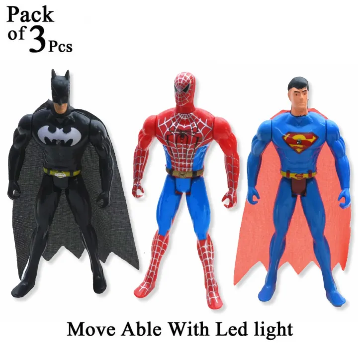 3%20Pcs%20Set%20-%20Mini%20Avengers%20Marvel%20and%20DC%20Action%20Figures%20Superman%20Spiderman%20Batman%20Toys%20Movable%20With%20Led%20Light%20-%20Image%202