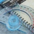 Geometry Rotary Full Circle Office Swing Arm School Supplies Pointer Angle Ruler Protractor Measuring tools Goniometer. 