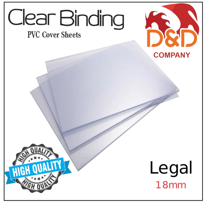 Binding Sheets, Binding Sheets for Books, 100 Pcs Binding Sheet, Legal Size, Full Scape Clear & Blue Binding Cover Sheets, Xray Sheet, 18mm PVC Cover Sheets, Transparent Binding Sheets