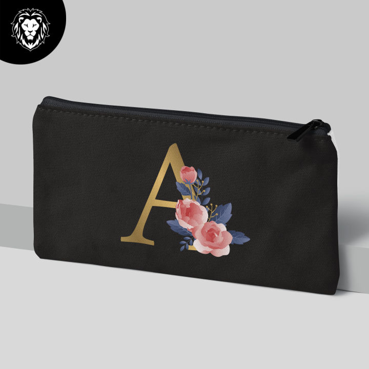 Customize Your Velvet Makeup Pouch With Your Name Alphabet