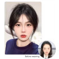 Middle Part Fake Bangs Fringe Synthetic Topper Hairpiece Clip-In Bang Extension DIANGUI. 
