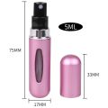 Perfume Refillable Spray Bottle 5 ml Atomizer Storage Sprayer Fine Mist Container For Travel Portable Scent With Traveling Dispenser. 