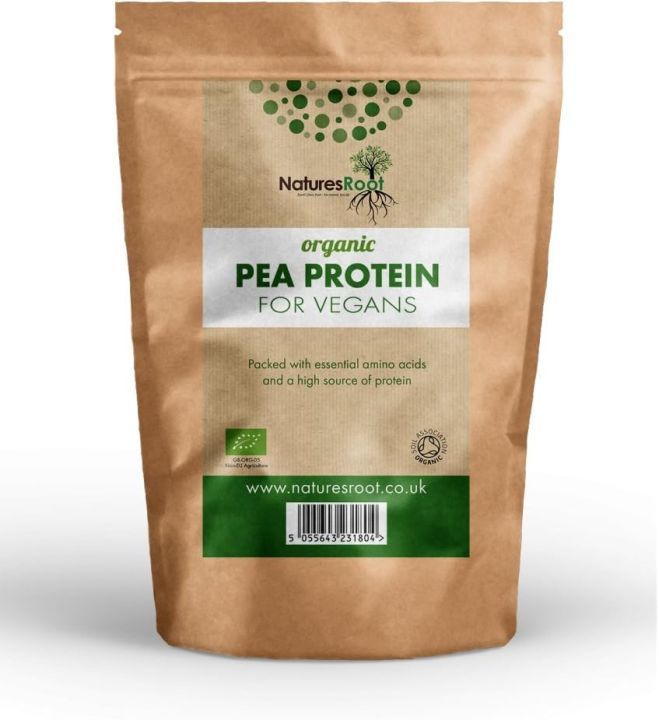 Natures Root Organic Pea Protein 500 g (Without Artificial Flavour Additives) - Supports Vine Muscle Growth | Healthy, Plant-Based, Vegan Protein | GMO Free