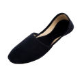 Elegant Black Plain Velvet Khussa For Men. 