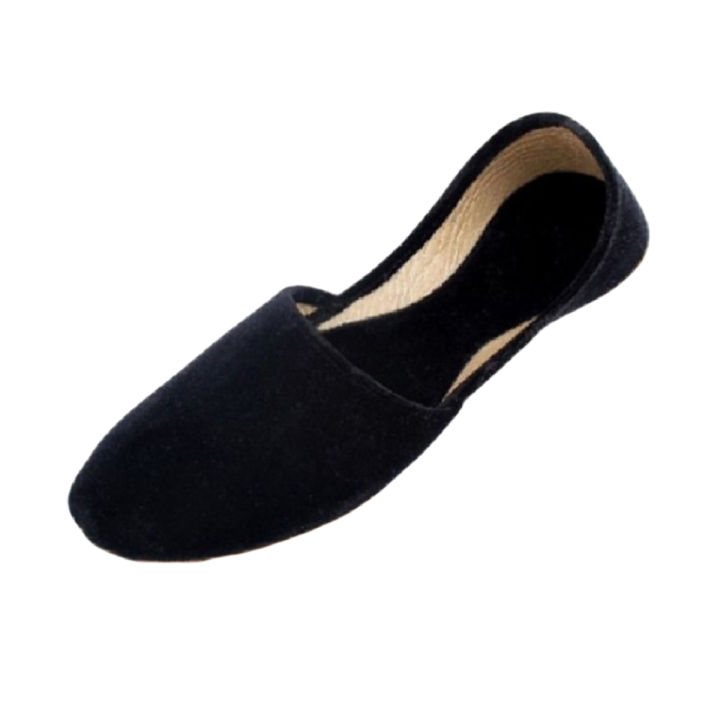 Elegant%20Black%20Plain%20Velvet%20Khussa%20For%20Men%20-%20Image%202