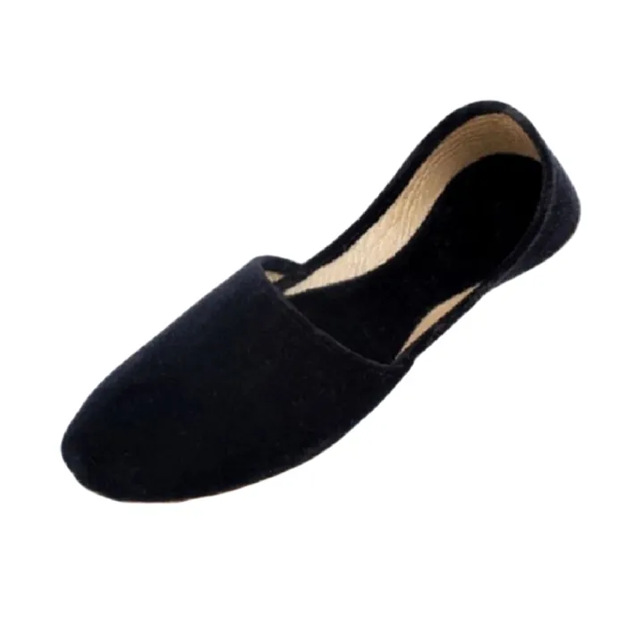 Elegant%20Black%20Plain%20Velvet%20Khussa%20For%20Men%20-%20Image%202
