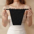 Invisible Double Layer Anti-Glare Tube Top Clip on Bralette Lace Chest Cover Invisible Chest Wrap Girl. 