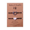 Mother Daughter Bracelets Set 2pcs Mommy And Me Matching Stainless Steel Love Heart Jewelry Gift Mother's Day Bracelet. 