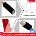 Original Oneplus Earphone Jack Adapter Type-C To 3.5mm Headphone Connector Headphones Jack Converter Audio Adapter for OnePlus Nord CE/ 10 Pro/ 9 Pro/ 9/ 9R/ Nord/ 8 Pro/ 8T/ 8/ 7T Pro/ 7T/ 7T Pro/ 7 Pro/ 6T/ 6 (3.5MM Jack). 