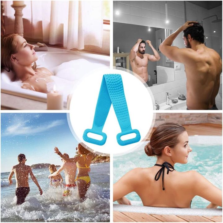 Body%20Wash%20Silicone%20150g%2062%20x%2011cm%20Body%20Scrubber%20Belt%20Double%20Side%20Shower%20Belt%20Silicone%20Bath%20Body%20Brush%20A%20One%20Back%20Cleaning%20Exfoliating%20Body%20Scrubber%20Bath%20Shower%20Towel%20Silicone%20Body%20Wash%20Scrubber%20Belt%20for%20Men%20and%20Women%20-%20Image%204