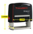 Traxx 9011 Customize Self-Inking Stamp Rubber stamp customized stamp with your own detail (Impression size 38 mm x 14 mm). 