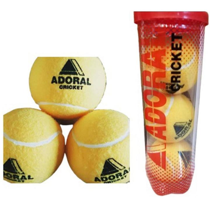 Super Quality Adoral Cricket Tennis Ball - Pack of 3 Balls