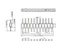 1PCS - Single Row 40Pin 2.54mm Round Male Pin Header Connector Strip. 