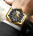 Leisure and Trendy Men's Quartz Watch Stainless Steel Wristband with Business Style Design Suitable for High-quality Watches of Commodity Sports. 