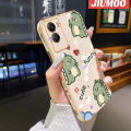 JIUMOO For vivo Y55s 5G Y72T 5G Case Cartoon Cute Dinosaur New Luxury Plating Phone Cases Square Edge Pattern Shockproof Soft Case Full Cover Camera Lens Protection Shell. 