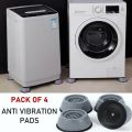 4 psc Anti-Vibration Nose Reducation Washing Machine Rubber pads Universal Fixed Washing Machine Stand  Feet Pads Base Fixed Non-Slip Pad For dryer, Fridge, Suction Cup Anti Walk Shock Absorber Feet Pads Lifting Base Furniture Pads. 