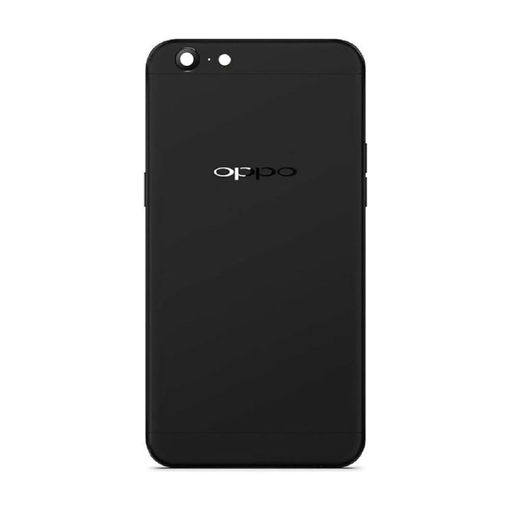 Oppo A57 Back Body Casing Housing Replacement with Battery Back Door, Power and Volume Buttons, and Camera Lens For Oppo A57 - Black
