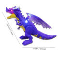 Smoke Dragon Toy With Lights & Sound - Movable Neck and Tyre - Operated Battery - Purple. 