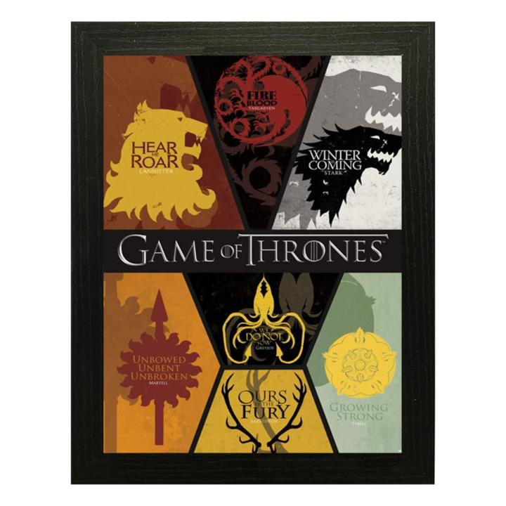 Game of Thrones Tv Series Posters Frame, Framed Game of Thrones Posters - Raqeeq OFD04