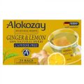 ALOKOZAY HERBAL GINGER LEMON TEA BAG - 25 TEA BAGS IN FOIL WRAPPED ENVELOPES (IMPORTED FROM DUBAI). 