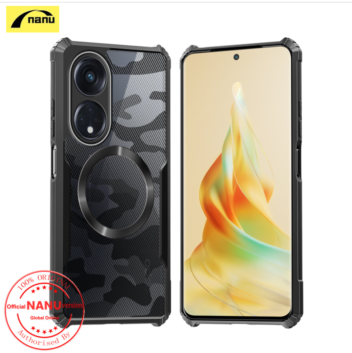 Nanu For OPPO Reno 8T 4G 5G [Camouflage Beatles] Compatible with Magsafe Phone Case Shockproof Slim Soft Cover Transparent Back Protection Casing