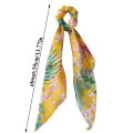 Long Ribbon Women Ponytail Scrunchies Scarf Elastic Hair Band Knotted Streamer Hair Ties Silky Satin Hair Rope Hair Accessories. 