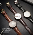 24mm Universal Genuine Leather Watch Band Strap For All 24mm band Compatible Watches Timex Watches. 