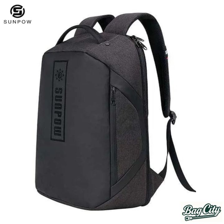 BAGCITY. Business Laptop & Travel Backpack, USB Port, Dual Compartment, Suitcase Layer, Large Capacity Water Resistant