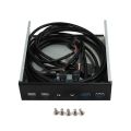 5.25 Inch Desktop Pc Case Internal Front Panel Usb Hub 2 Ports Usb 3.0 And 2 Ports Usb 2.0 With Hd Port 20 Pin Connector. 