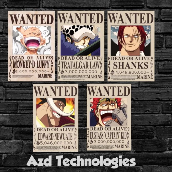 One Piece Bounty Posters 5 (Any Characters of Your Choice)