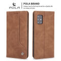 POLA Case Samsung Galaxy A12 A52 A72 A42 5G A32 4G A71 A51 A41 A31 A21 A21S A11 M11 M21 M31 M30S Card Slots Auto Closing Magnetic Flip Wallet Leather Cover Case. 