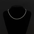 simple 18k gold plated diamond shiny real gold plated chain necklace for woman man. 